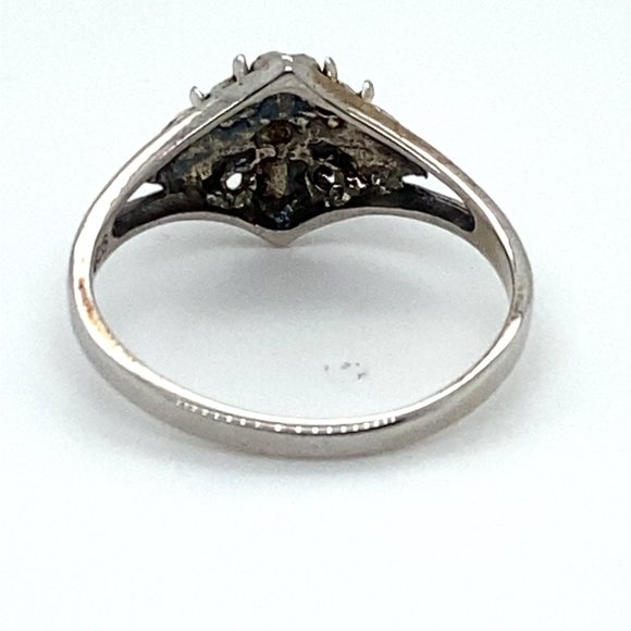 Pyrope .40ct Platinum Finish Solid 925 Sterling Silver Ring - Picture 5 of 6